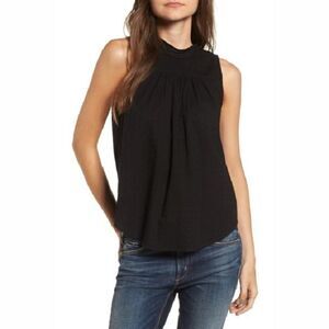 NWT MCGUIRE Vienna Open Back Sleeveless Tie Top - Black
